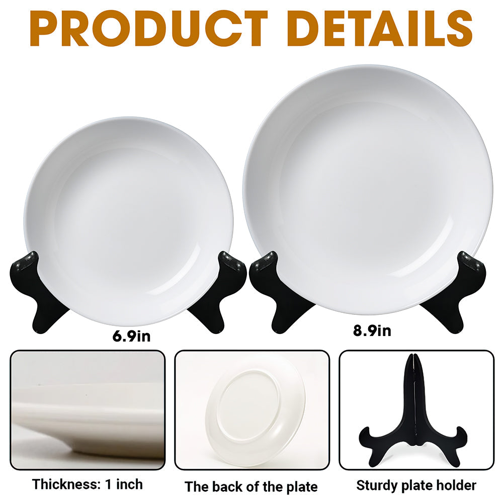 The Best Father in the Galaxy - Personalized Ceramic Round Plate Ceramic Round Plate PopCulturePrints