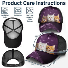 Load image into Gallery viewer, Personalized Dog Dad Cap - Custom Photo Mesh-back Casual Cap for Proud Dog Parents Mesh-back Casual Cap PopCulturePrints
