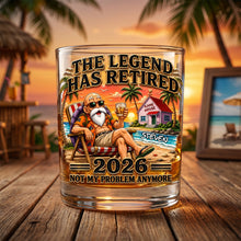 Load image into Gallery viewer, The Legend Has Retired - Personalized Round Glass Gift
