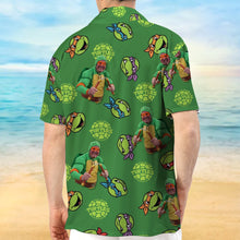 Load image into Gallery viewer, Teenage Mutant Ninja Turtles Custom Photo Hawaiian Shirt Hawaiian Shirts PopCulturePrints
