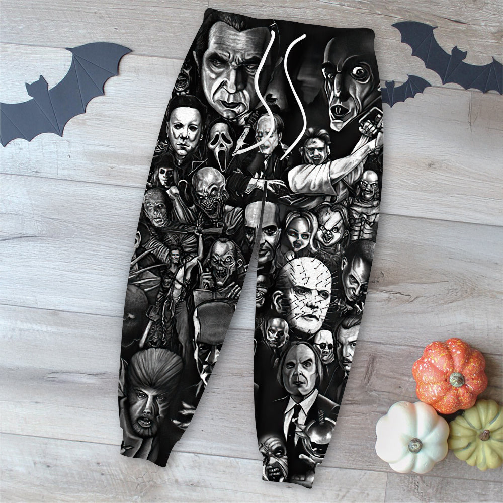 Horror Fans Jogger Sweatpants - Unique Prints for Movie Buffs Shorts and Pants PopCulturePrints