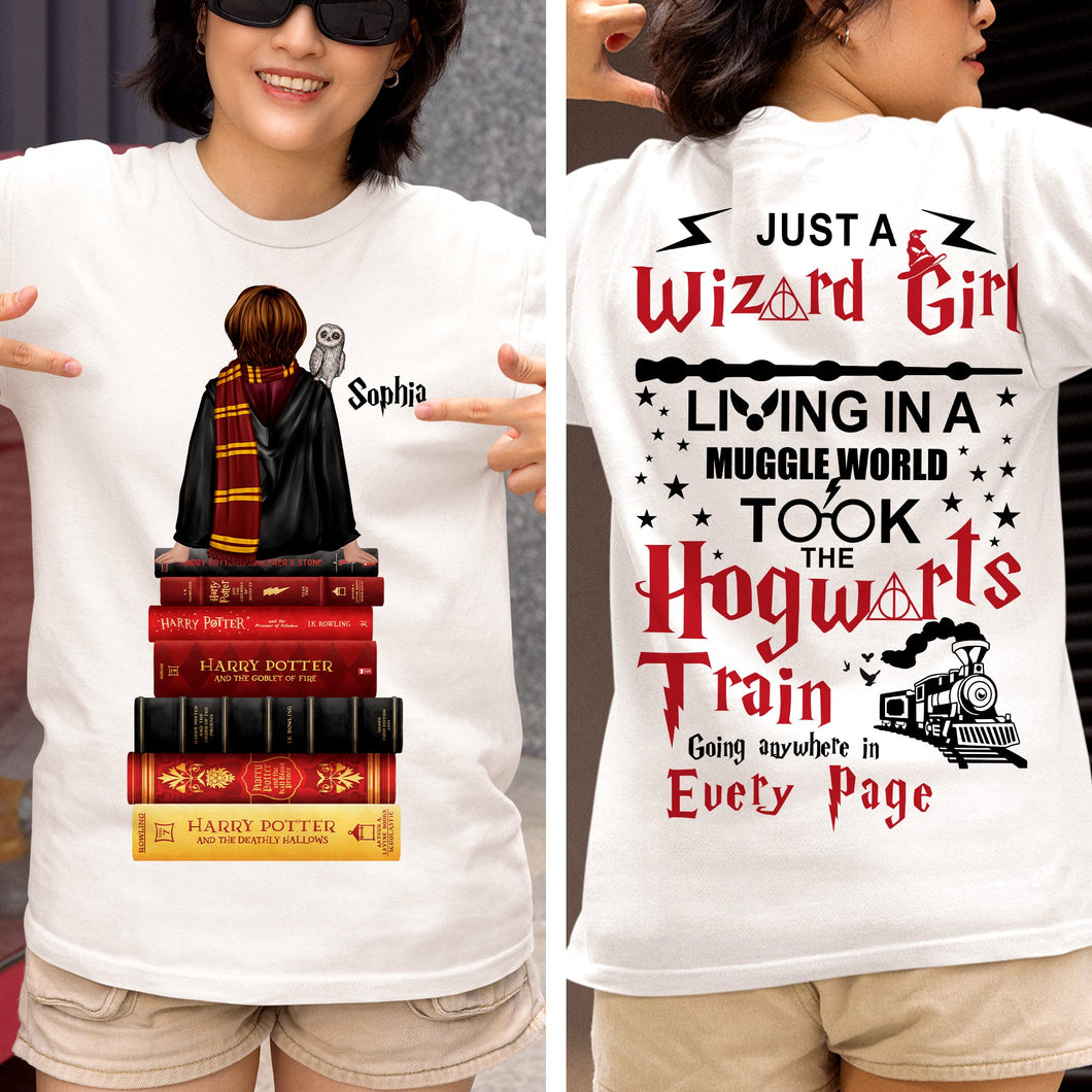 Personalized Harry Potter Book Lover Shirt - Custom Wizard Girl Tee