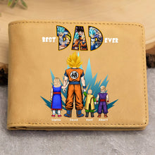 Load image into Gallery viewer, Personalized Super Dad PU Leather Wallet - Perfect Gift for Anime Fans Leather Wallet PopCulturePrints
