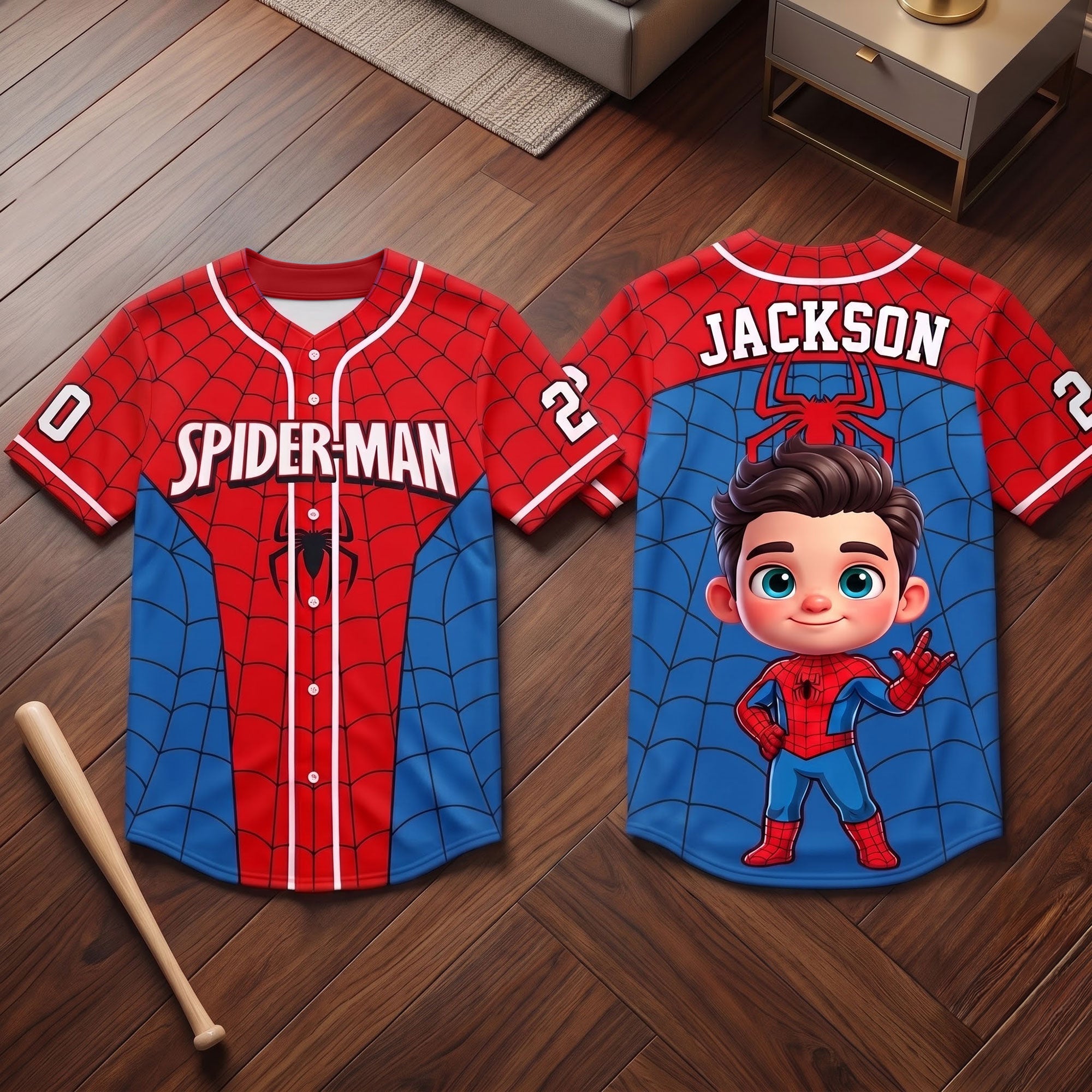 “Every Hero Needs a Jersey!” - Web Hero Baseball Jersey - Personalized Gift for Kids