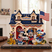 Load image into Gallery viewer, Celebrate Unity and Tradition - Patriotic Storybook Family Acrylic Plaque - Personalized Gift for Family and Friends
