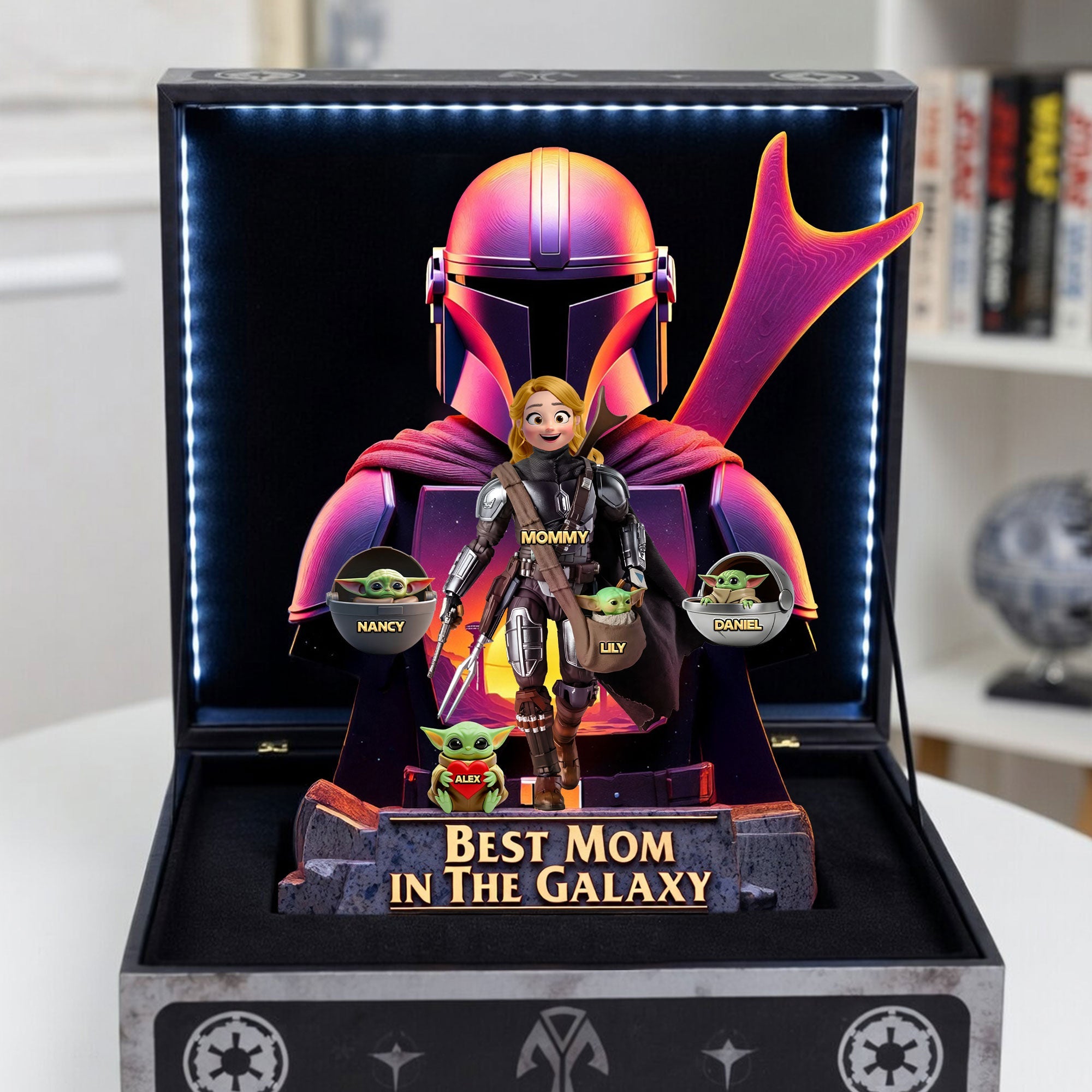 Best Mom in the Galaxy - Personalized Warrior Mom Acrylic Plaque Shaped Plaques PopCulturePrints