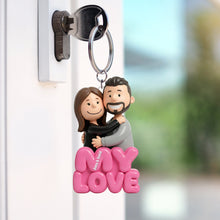 Load image into Gallery viewer, "Together Forever, a Symbol of Love" - Custom Photo Keychain - Perfect Anniversary Gift for Couples Keychains PopCulturePrints

