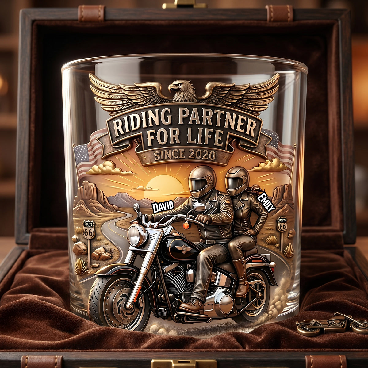 Riding Partner For Life Drinking Glass - Personalized Gifts For Couples 01tydh180626 Glass PopCulturePrints