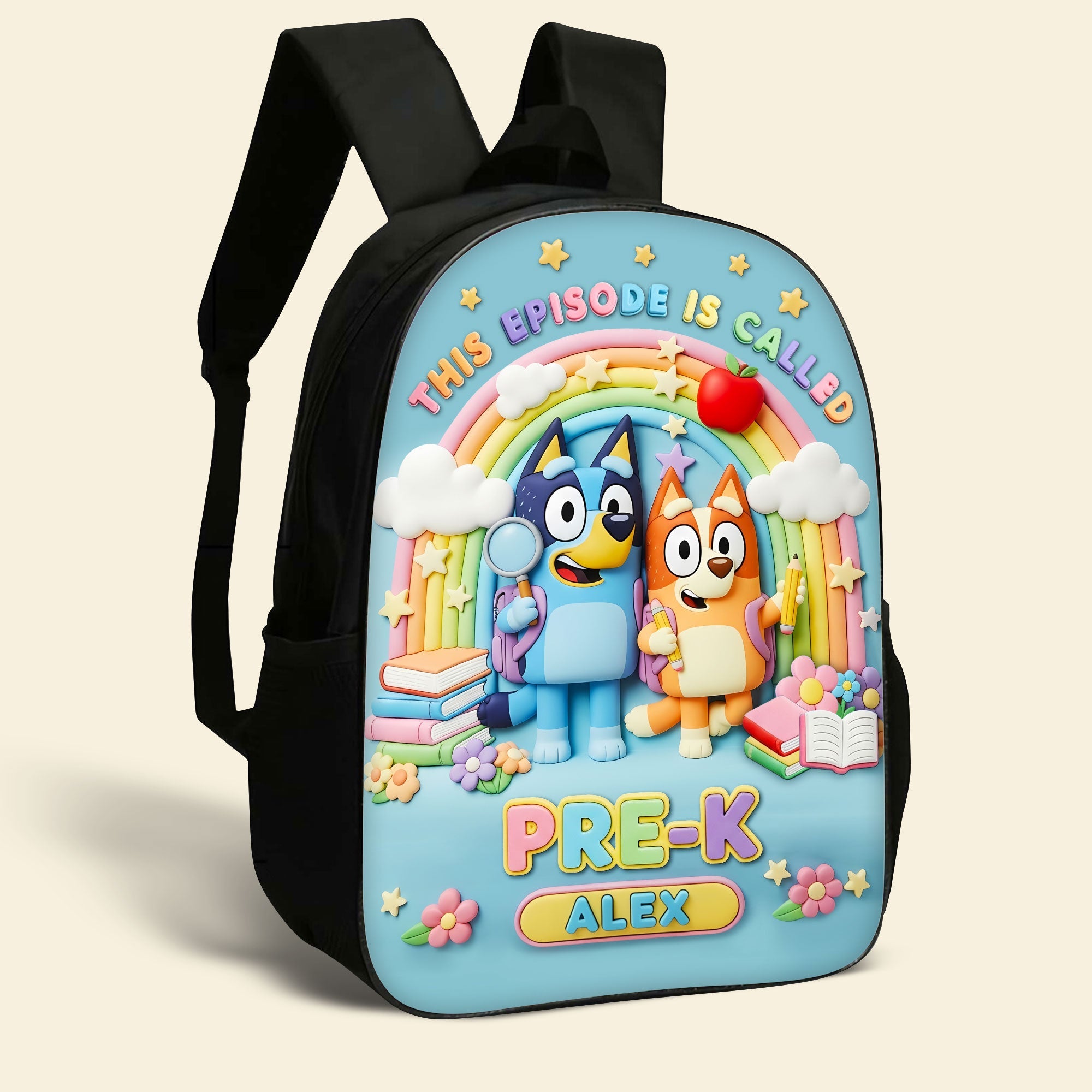 "Bring Joy to Learning!" - Cute Cartoon School Bag, Personalized Gift for Kids Backpack PopCulturePrints