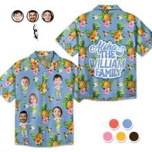 Load image into Gallery viewer, Aloha The William Family - Custom Photo Hawaiian Shirt Hawaiian Shirt PopCulturePrints
