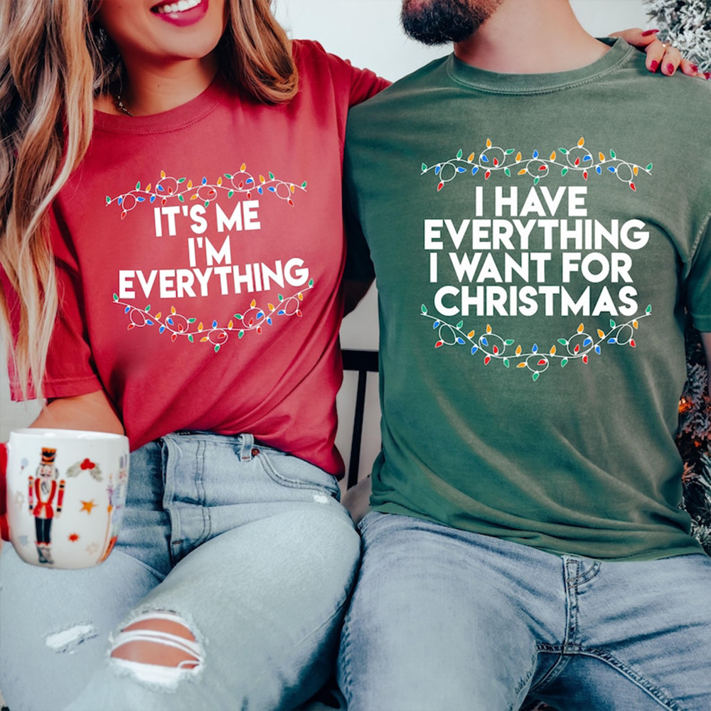 Couple Christmas Sweatshirt Set - Festive & Fun Holiday Wear