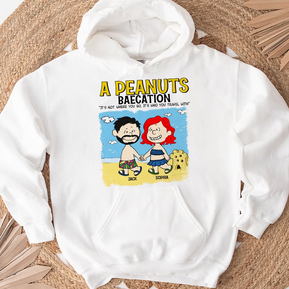 Personalized Peanuts Couple's Baecation Shirt - Custom Vacation Tee