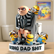 Load image into Gallery viewer, “Doing Dad Shit” – Personalized Cartoon Dad Acrylic Plaque - Perfect Gift for Dad and Grandpa Shaped Plaques PopCulturePrints
