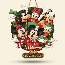 Load image into Gallery viewer, "Welcome Home!" Adorable Characters Wooden Sign - Personalized Gifts for Family and Friends Wood Sign PopCulturePrints
