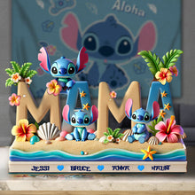 Load image into Gallery viewer, &quot;Mama &amp; Her Little Aliens: A Touch of Love&quot; - Personalized Acrylic Plaque for Moms, Grandmas, and More! Shaped Plaques PopCulturePrints
