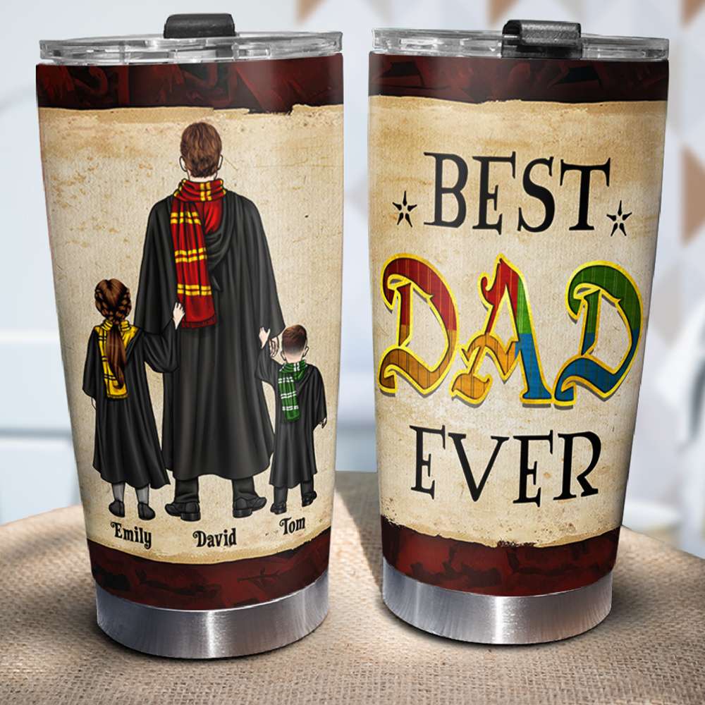 Personalized Wizard Dad Tumbler - Best Dad Ever Gift