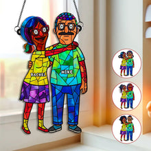 Load image into Gallery viewer, &quot;Together is My Favorite Place to Be&quot; - Funny Couple Suncatcher - Personalized Gift for Couples, Friends, or Loved Ones Ornament PopCulturePrints
