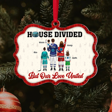 Load image into Gallery viewer, Personalized Ice Hockey Family Christmas Ornament - House Divided Ornament PopCulturePrints
