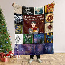 Load image into Gallery viewer, Magical Christmas Blanket for Wizard Enthusiasts
