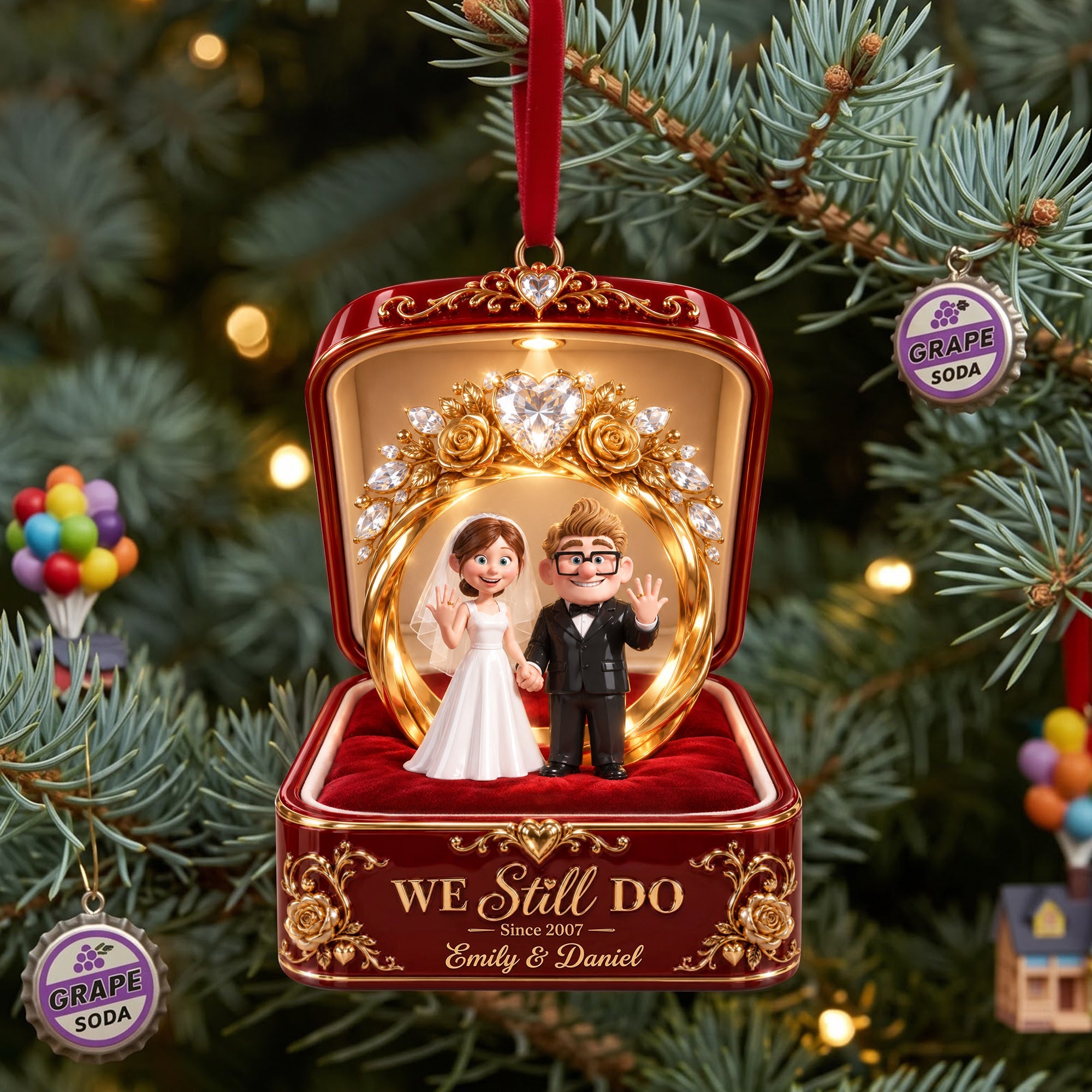 We Still Do - Personalized Engagement Anniversary Ornament for Couples