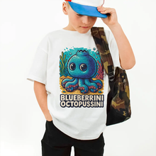 Load image into Gallery viewer, &quot;Bring Joy with Blueberrini Octopussini!&quot; - Customizable Shirt for Kids - Perfect Gift for Marine Life Lovers Shirts PopCulturePrints

