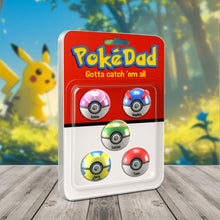 Load image into Gallery viewer, &quot;Gotta Catch &#39;Em All!&quot; - Personalized PokéDad Acrylic Plaque - Gift for Dad, Grandpa &amp; Pokémon Fans Shaped Plaques PopCulturePrints
