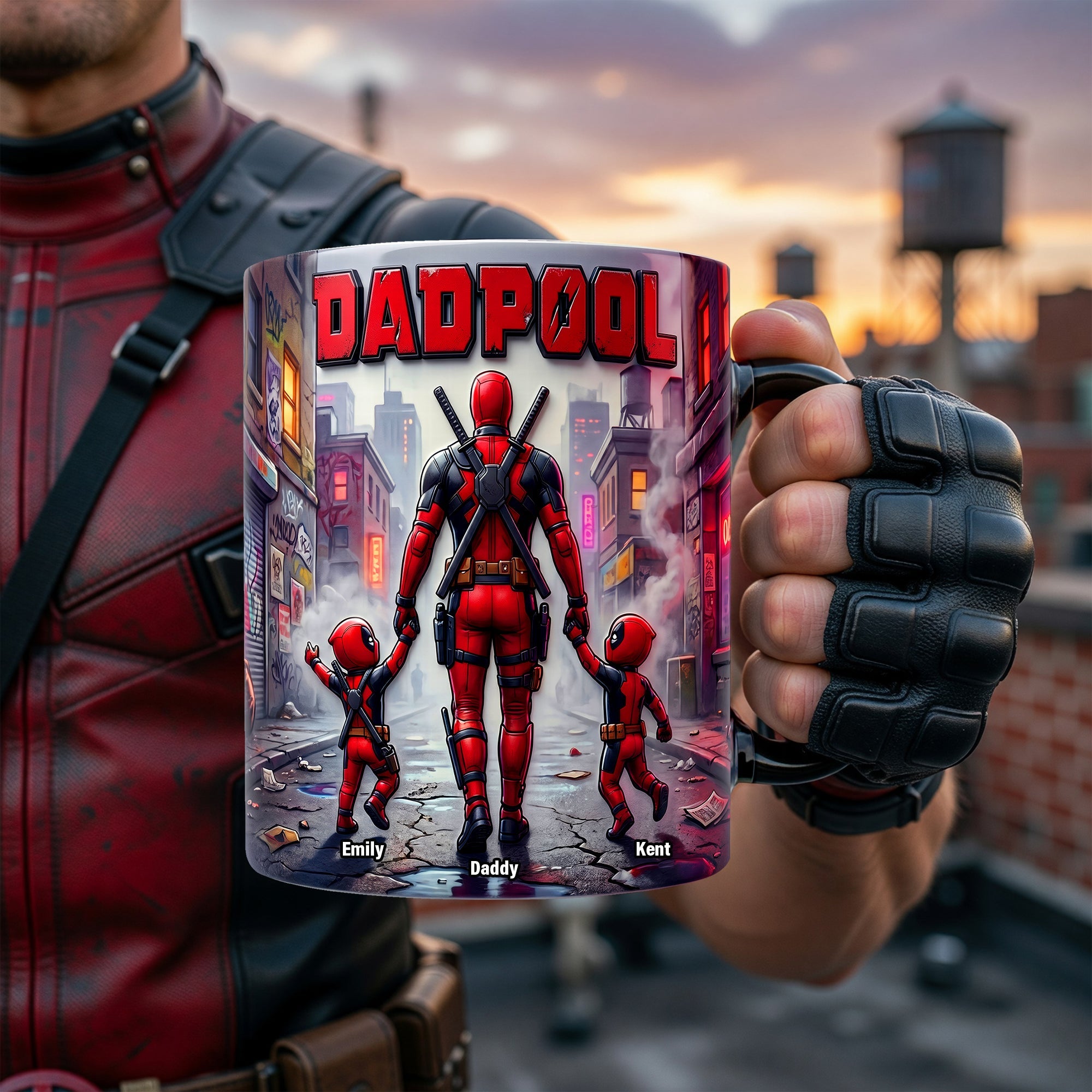 "Super Dads Deserve Super Gifts" - Masked Hero Dad Personalized Coffee Mug - Gift for Dads, Grandpas, and Fathers Coffee Mug PopCulturePrints