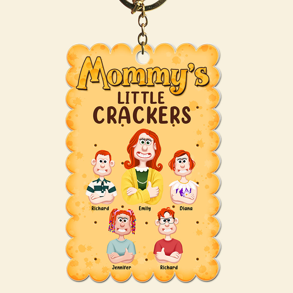 "Mommy's Little Crackers" - Personalized Keychain - Unique Gift for Mom, Grandma, and Loved Ones Keychains PopCulturePrints