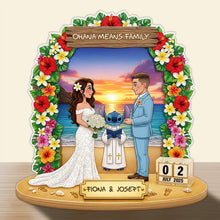 Load image into Gallery viewer, Ohana Means Family - Personalized Wedding Couple Acrylic Plaque Gift Shaped Plaques PopCulturePrints
