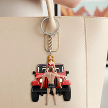 Load image into Gallery viewer, Naughty Couple Keychain – A Fun Personalized Gift for Couples Keychains PopCulturePrints
