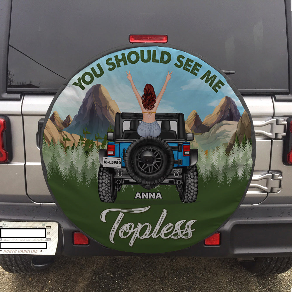 Personalized 'You Should See Me Topless' Spare Tire Cover