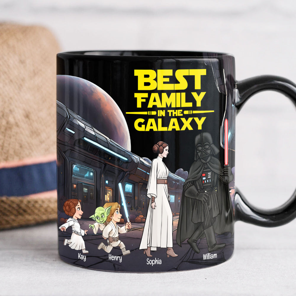 Galactic Family Adventure Personalized Mug Coffee Mug PopCulturePrints