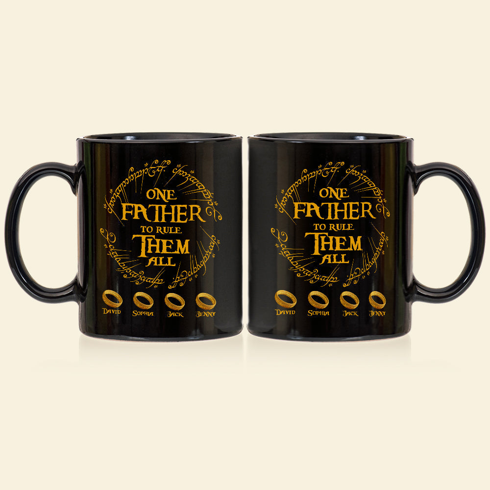 Personalized 'One Father to Rule Them All' Mug Coffee Mug PopCulturePrints