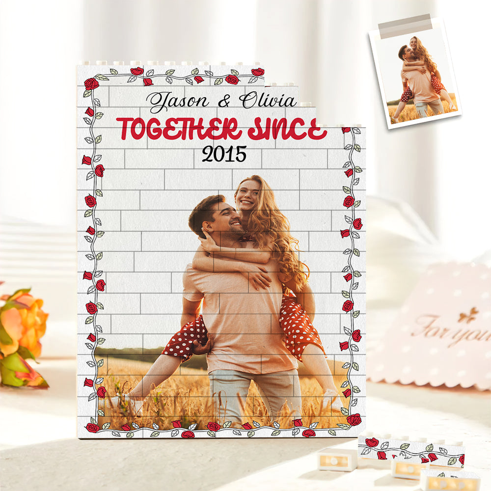 Personalized Together Since Couple Puzzle Building Blocks PopCulturePrints