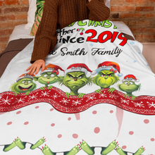 Load image into Gallery viewer, Custom Christmas Family Blanket - Stolen Christmas Together Design
