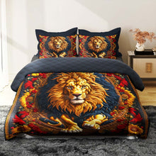 Load image into Gallery viewer, Majestic Custom Lion Quilt Bed Set Blanket PopCulturePrints
