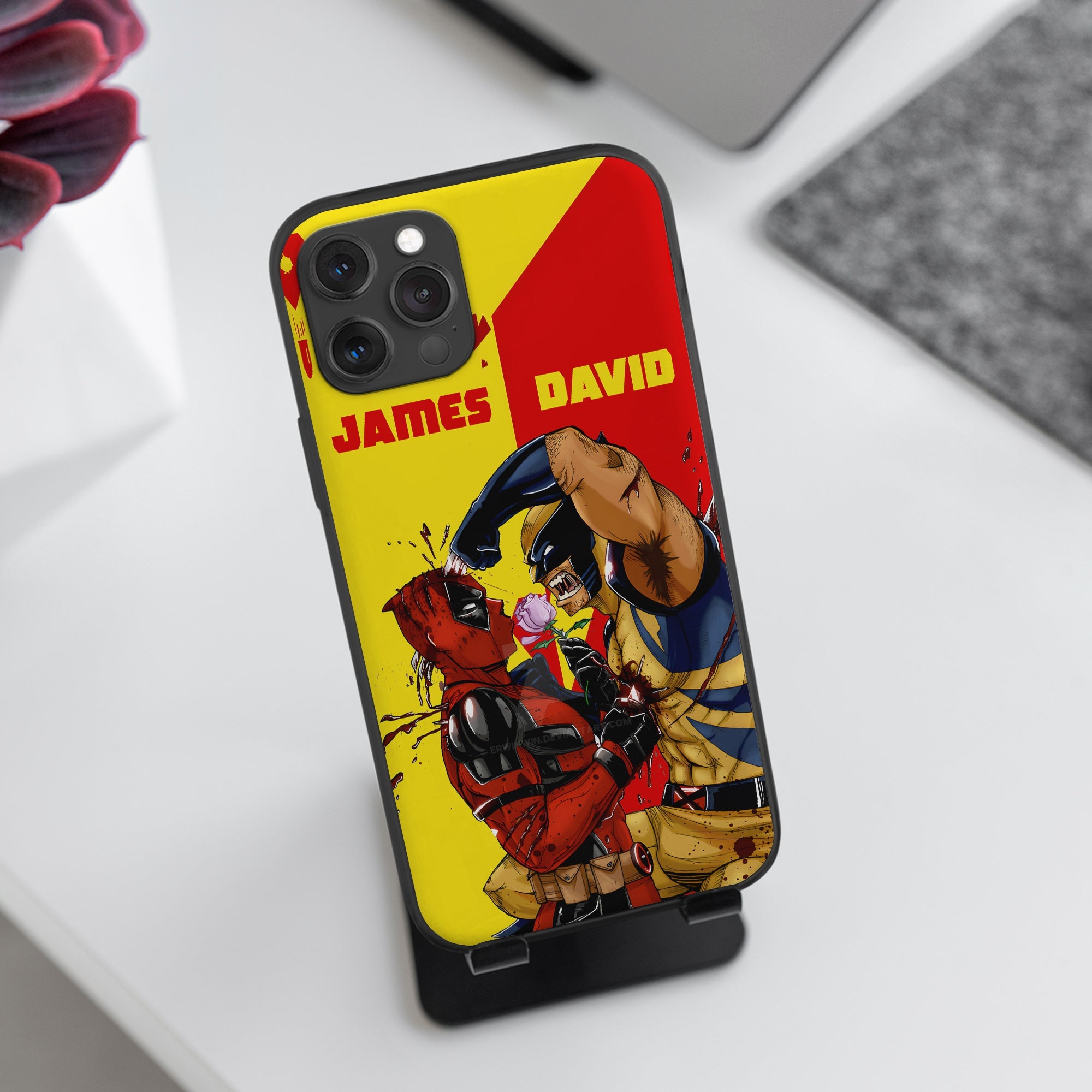 Personalized Deadpool vs Wolverine Phone Case