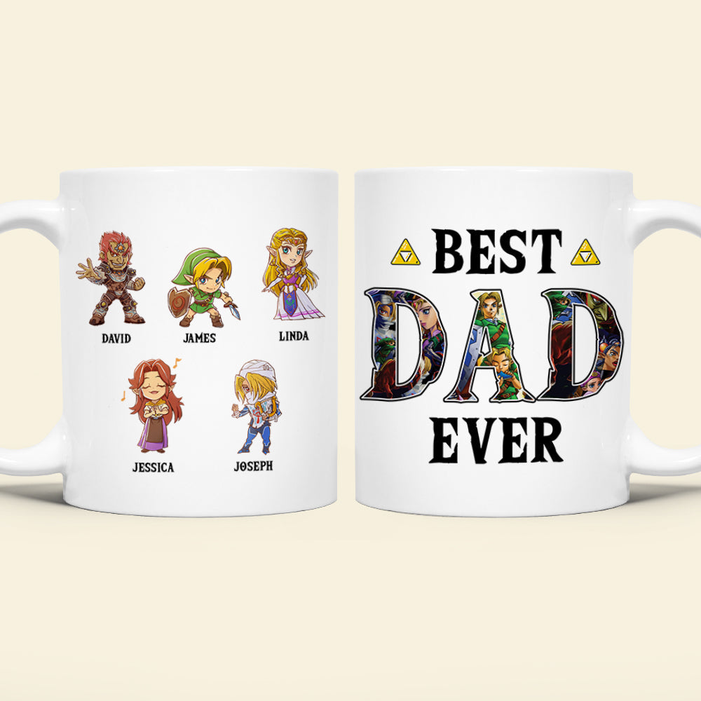 Personalized Best Dad Ever Coffee Mug - Pop Culture Characters