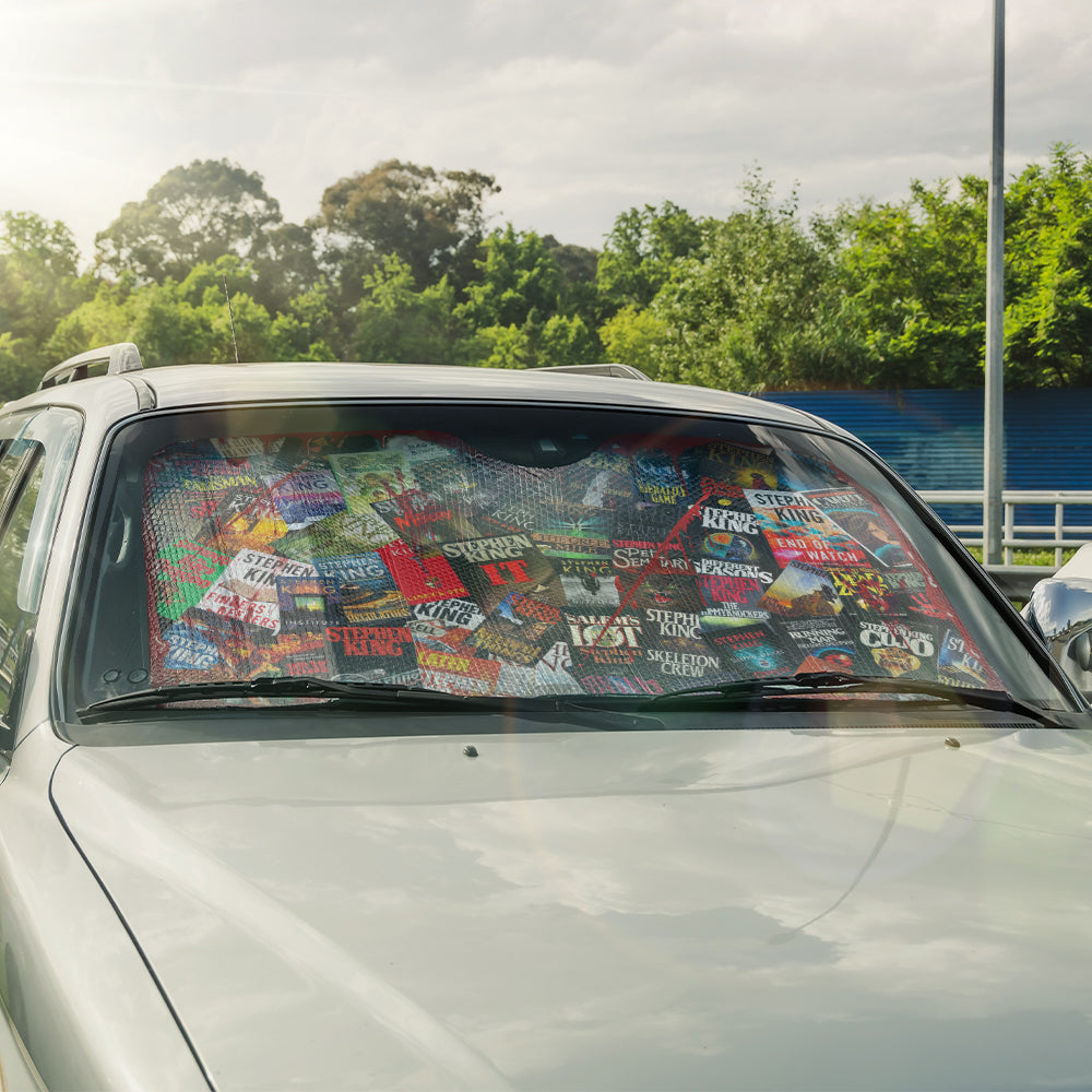 Personalized Horror Book Lovers Windshield Sunshade Doormat PopCulturePrints