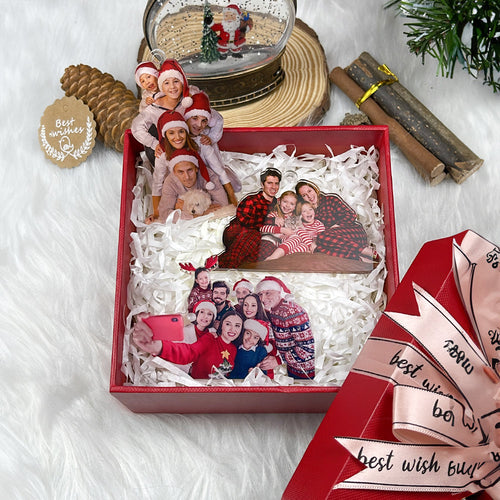 Personalized Family Photo Ornaments - Holiday Edition Ornament PopCulturePrints