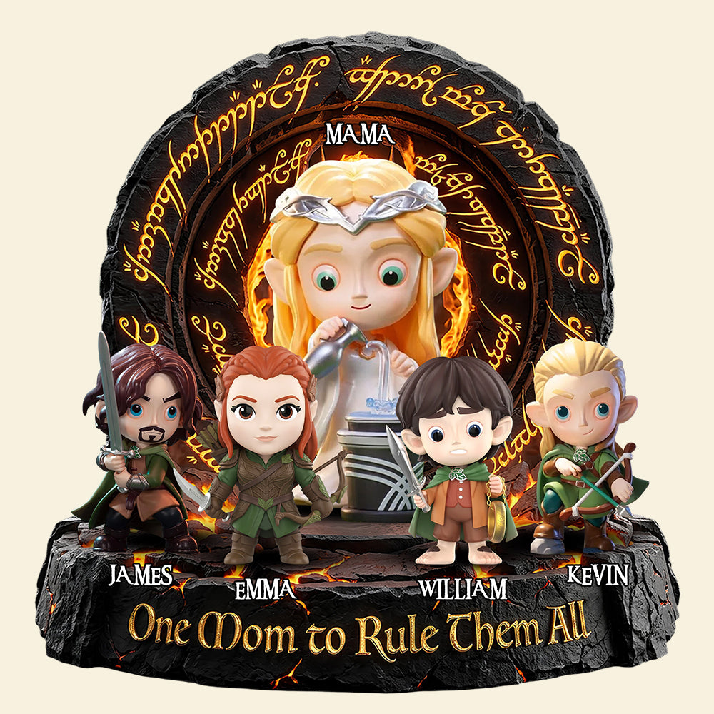 "One Mom to Rule Them All" - Personalized Acrylic Plaque - Perfect Gift for Mom, Grandma, and More! Shaped Plaques PopCulturePrints