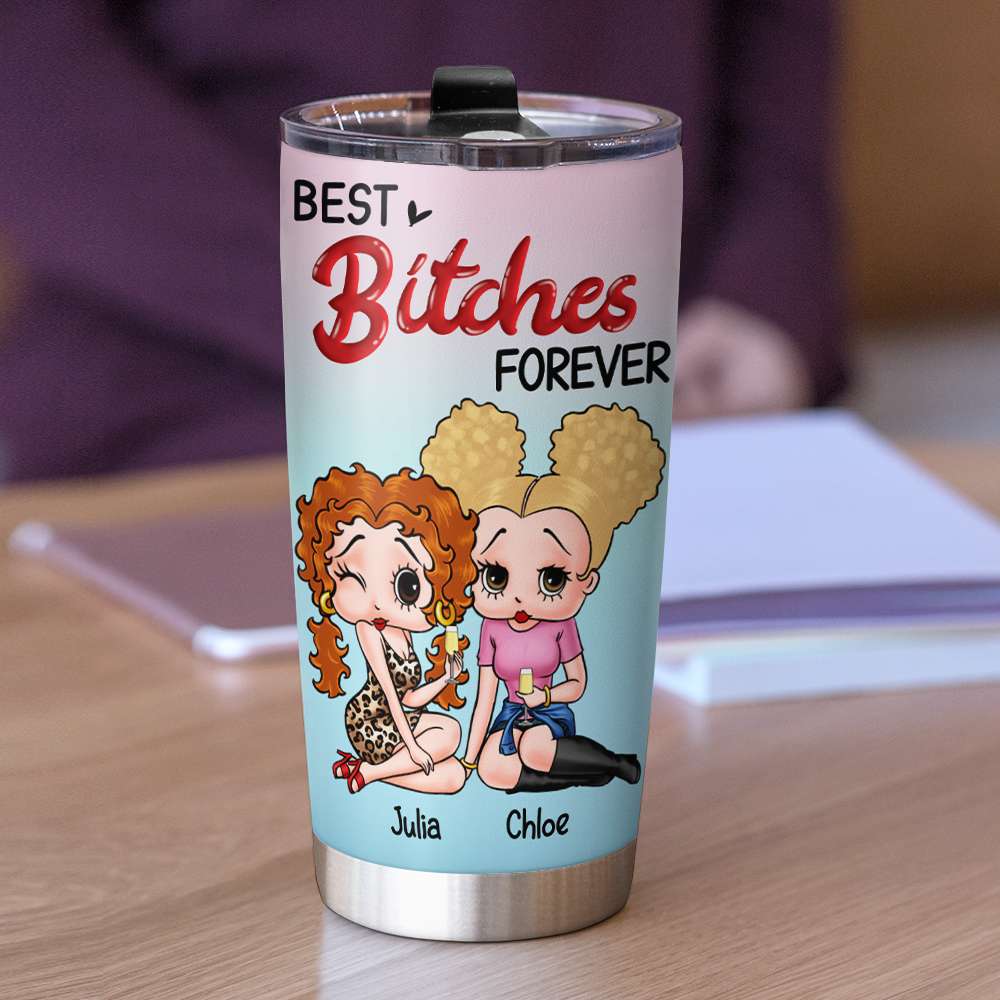 Best Friends Forever Personalized Tumbler - Fun Gift for Bestie Tumbler Cup PopCulturePrints