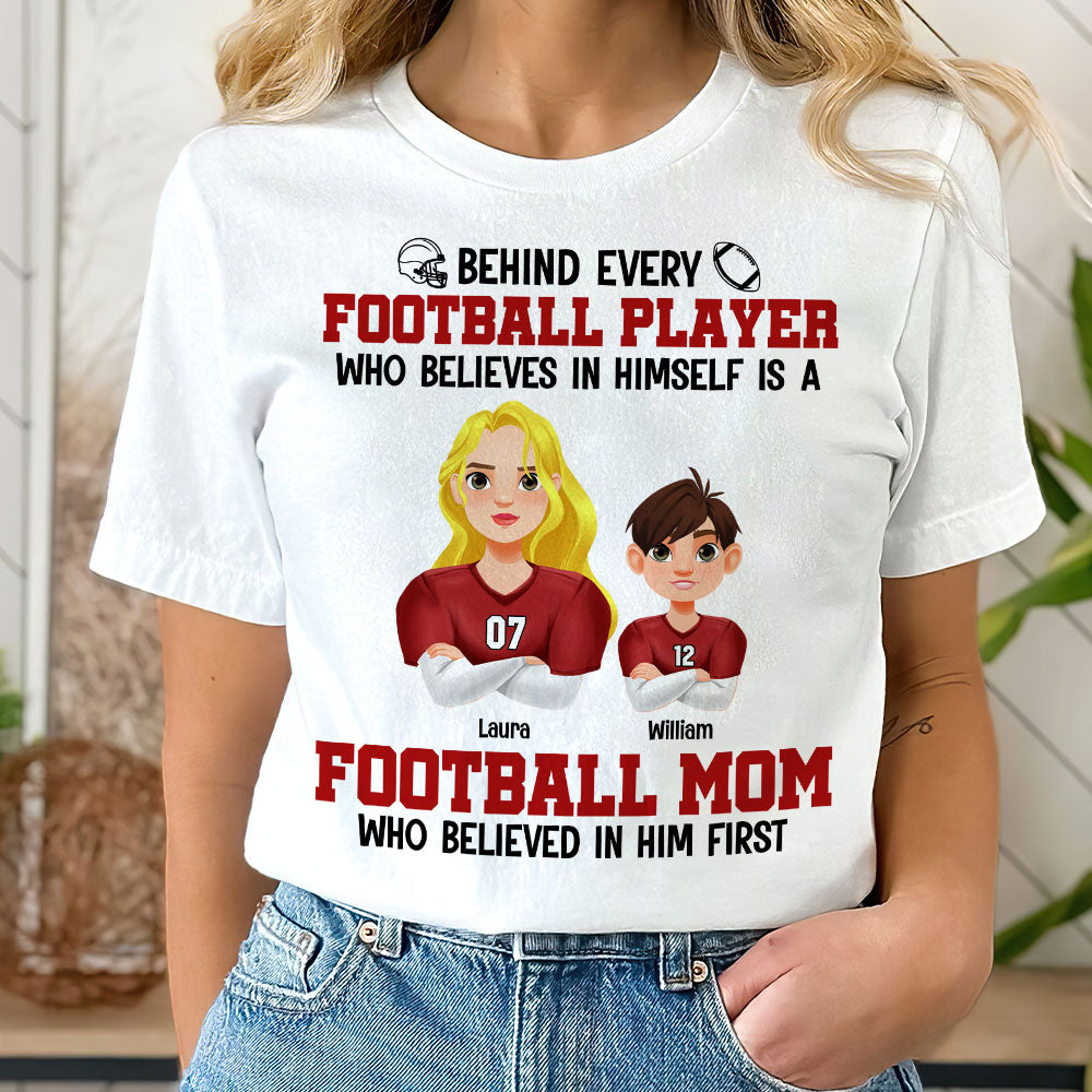 Personalized Football Mom Shirt - Custom Names Gift