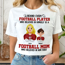 Load image into Gallery viewer, Personalized Football Mom Shirt - Custom Names Gift
