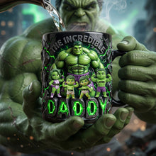 Load image into Gallery viewer, “The Incredible Daddy” - Personalized Power Dad Magic Coffee Mug - Perfect Gift for Dad, Grandpa, and Kids Coffee Mug PopCulturePrints
