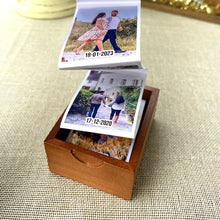 Load image into Gallery viewer, Custom Photo Wooden Box - 'Loved You Since The Day We Met' Anniversary Gift Wooden Photo Box PopCulturePrints
