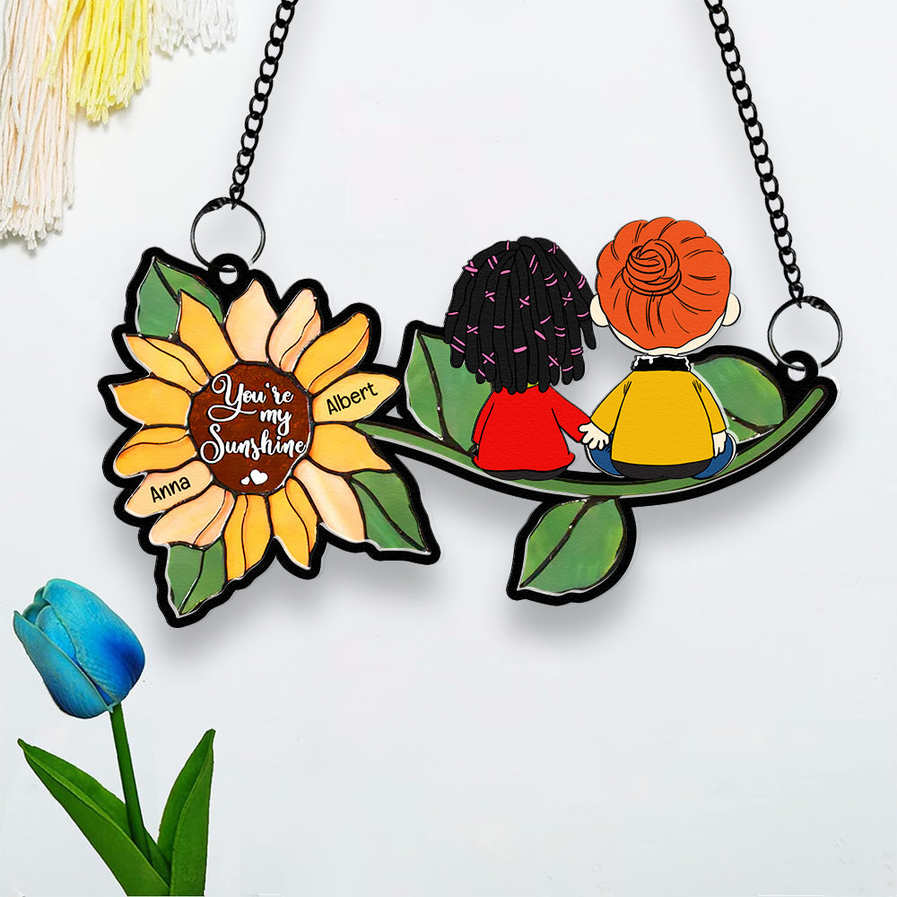 Personalized Acrylic Suncatcher Ornament - You’re My Sunshine Gift for Couples Suncatcher PopCulturePrints