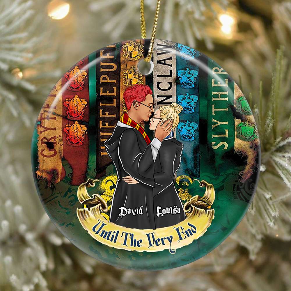 Personalized Wizard Couple Christmas Ornament - Until The Very End