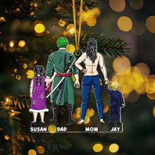 Load image into Gallery viewer, Personalized Family Christmas Ornament - Anime Inspired Gift
