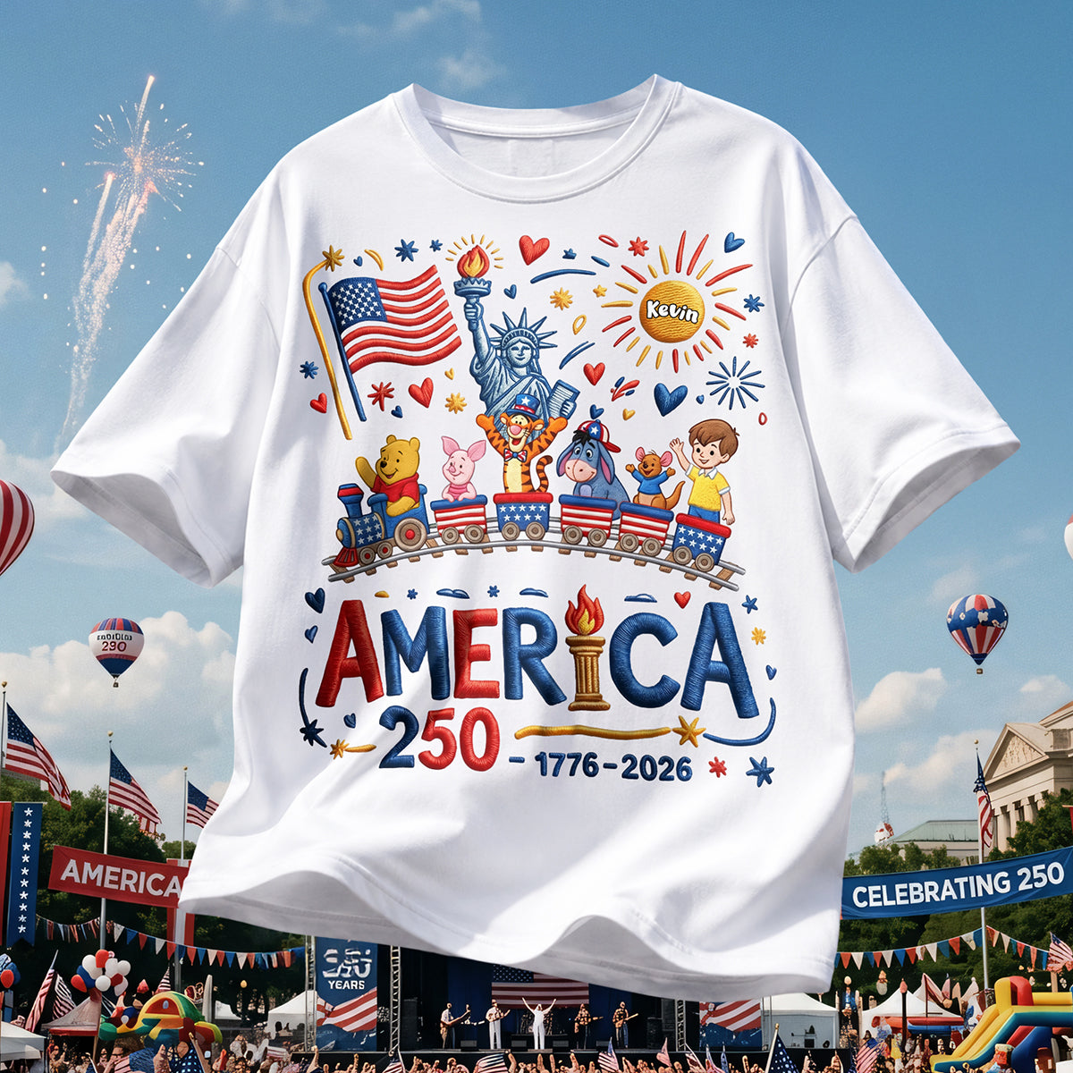 Celebrate America's 250th Anniversary - Personalized Patriot Shirt Shirts PopCulturePrints